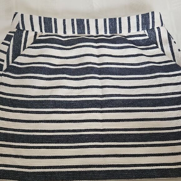 Banana Republic Navy Blue and White A-Line Mini Skirt - Picture 15 of 16